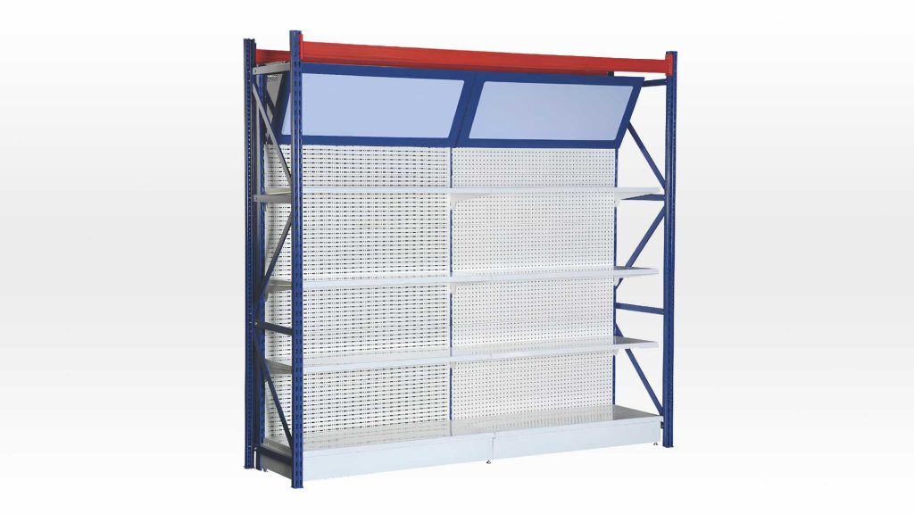 YD-S016, Ραφιέρα ημιβαρέος τύπου με ράφια καταστημάτων