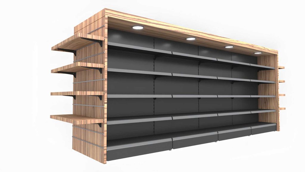 YD-S035 – Ραφιέρα με επένδυση ξύλου