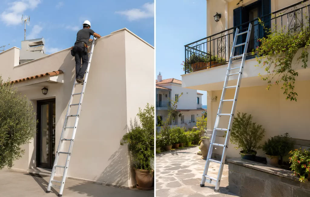 Επαγγελματικές σκάλες μονής όψης για άνετη πρόσβαση ακόμα και σε στενούς χώρους