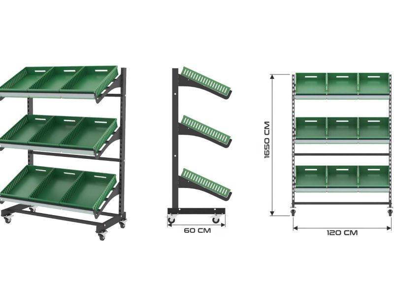 Μονό Τροχήλατο stand μαναβικής