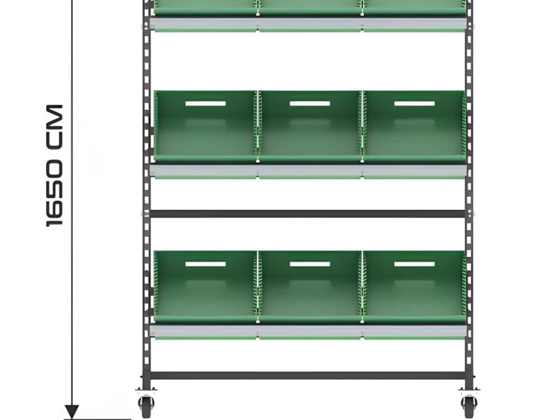 Διπλό Τροχήλατο stand μαναβικής