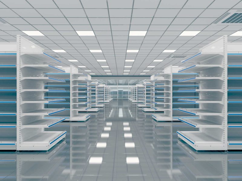 YD-S003A - Ραφιέρα Διπλή για Καταστήματα