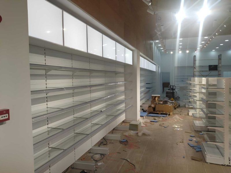 ΥD-S006, Ραφιέρα Τοίχου με Φωτισμό και Μετόπη